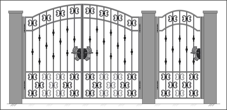 Эскизы металлических ворот