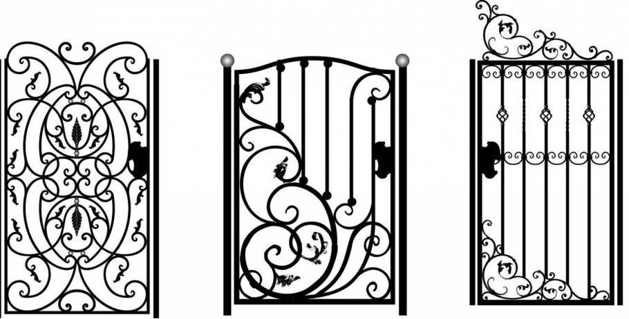 Калитка из профильной трубы холодная ковка