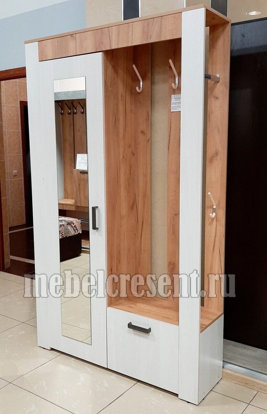 Прихожая Франк крафт/ясень белый БТС