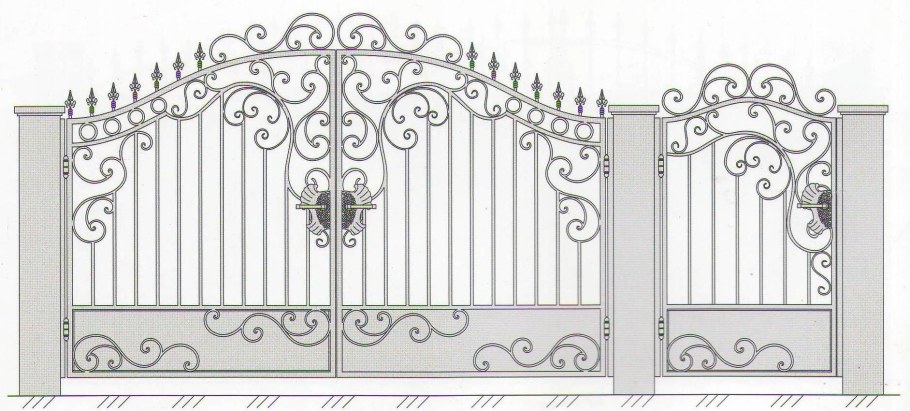 Ворота ажурные МПА Протект ковка