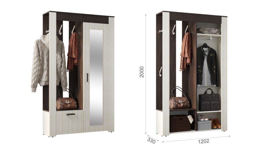 Прихожая Франк крафт ясень