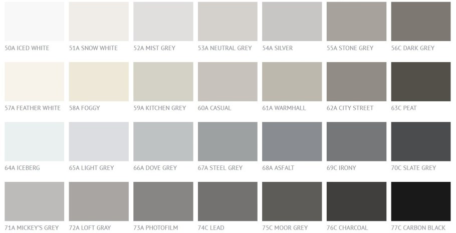 Бледно серый палитра Тиккурила