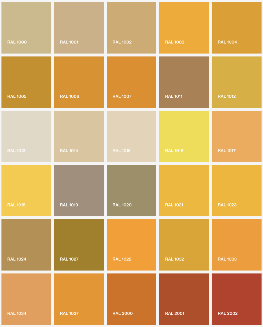 Цвета краски по рал персик