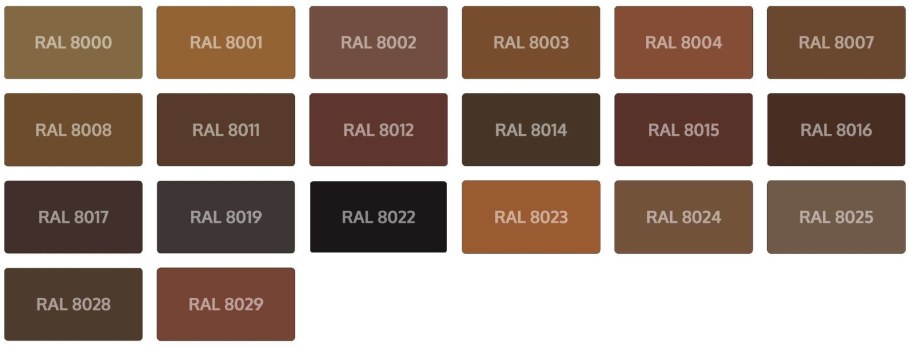 Коричневый порошковая краска RAL 8017