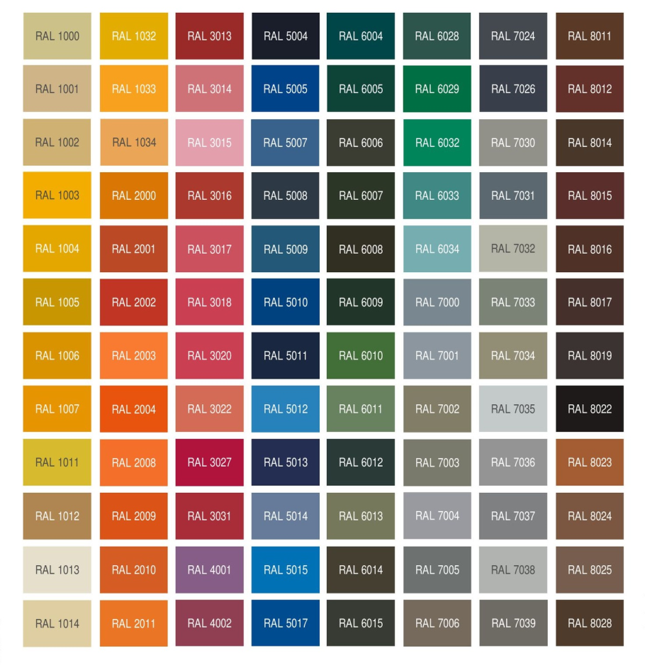 Таблица цветов RAL 1014