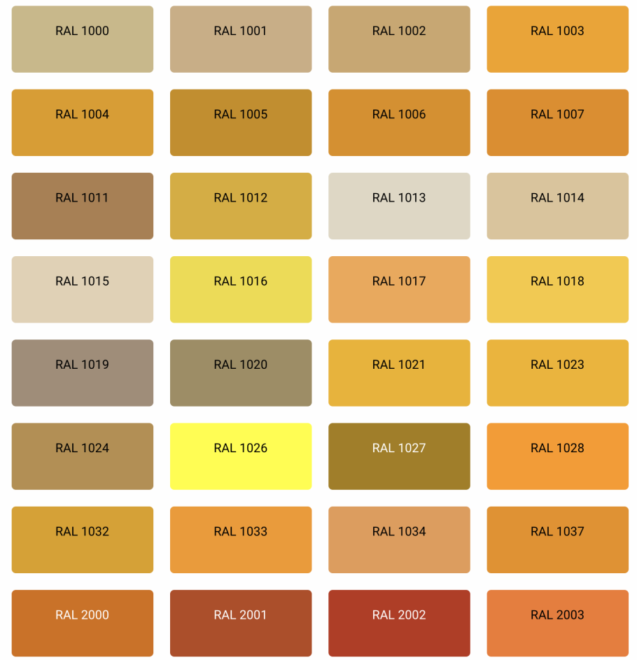 RAL 1013 айвори