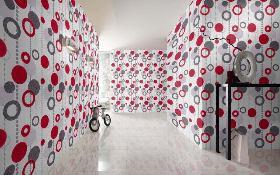 Обои с кругами для стен
