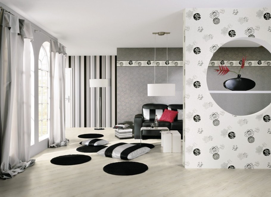 Обои для спальни круги