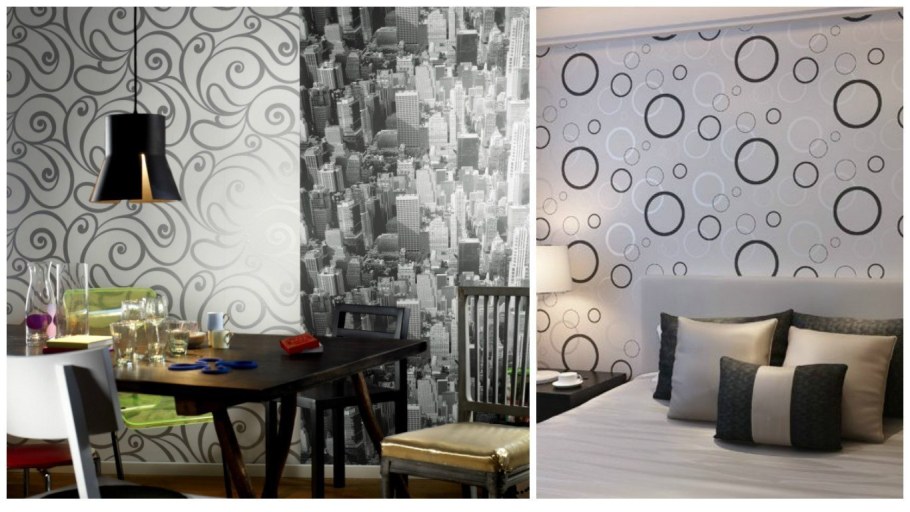 Обои в кружочек в интерьере