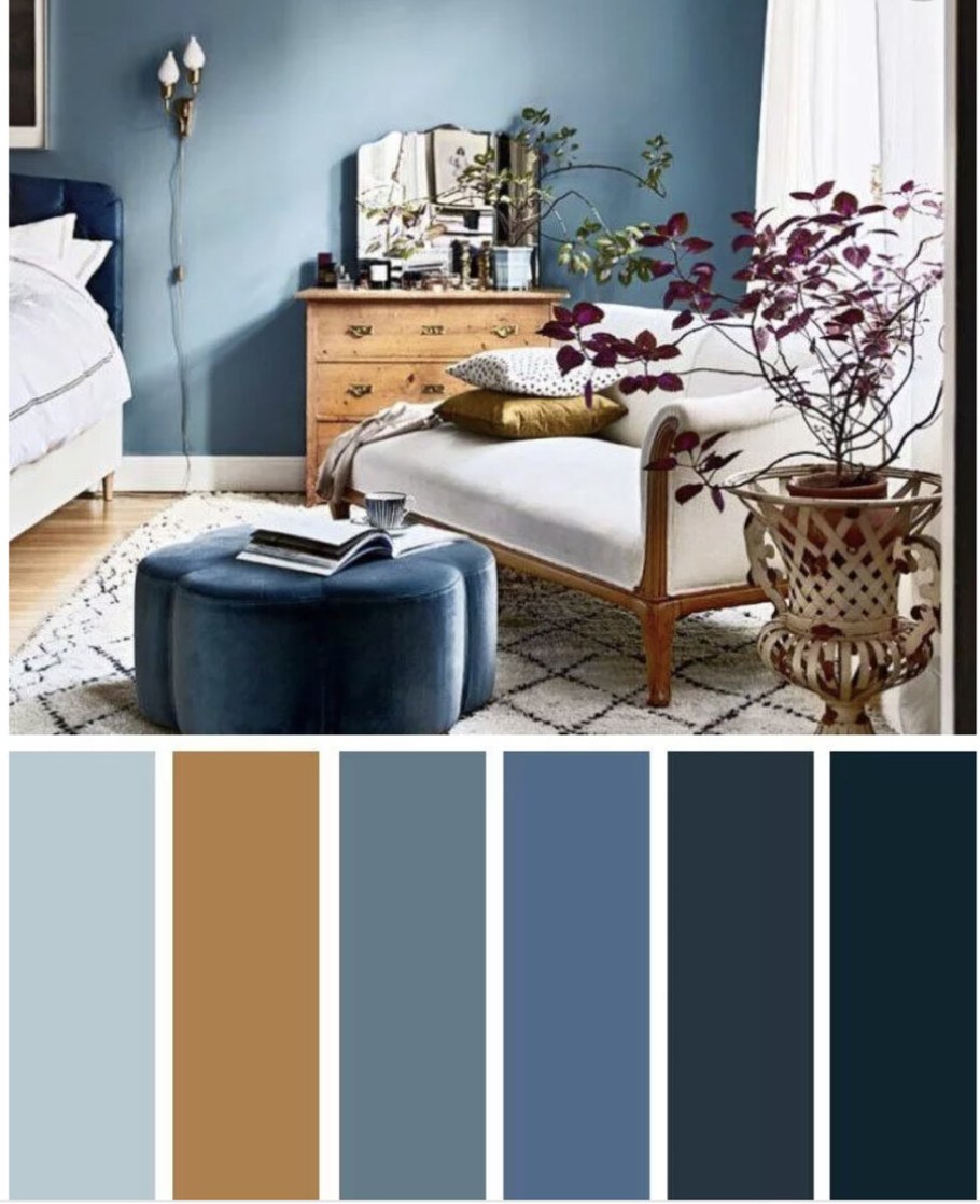 Палитра сочетания цвета в интерьере