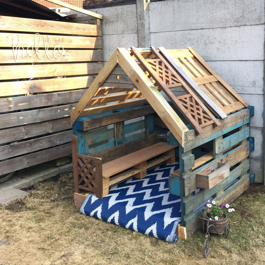 Детские домики из паллетов