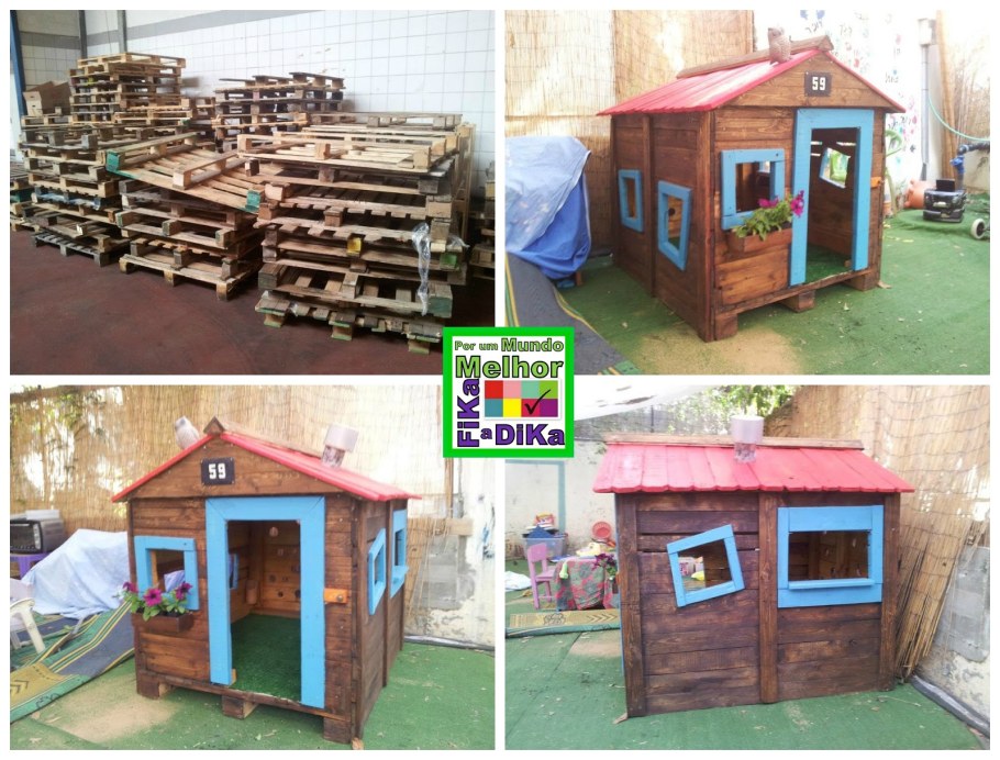 Домик из паллетов детский