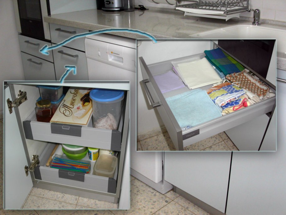 Выдвижной ящик над духовым шкафом