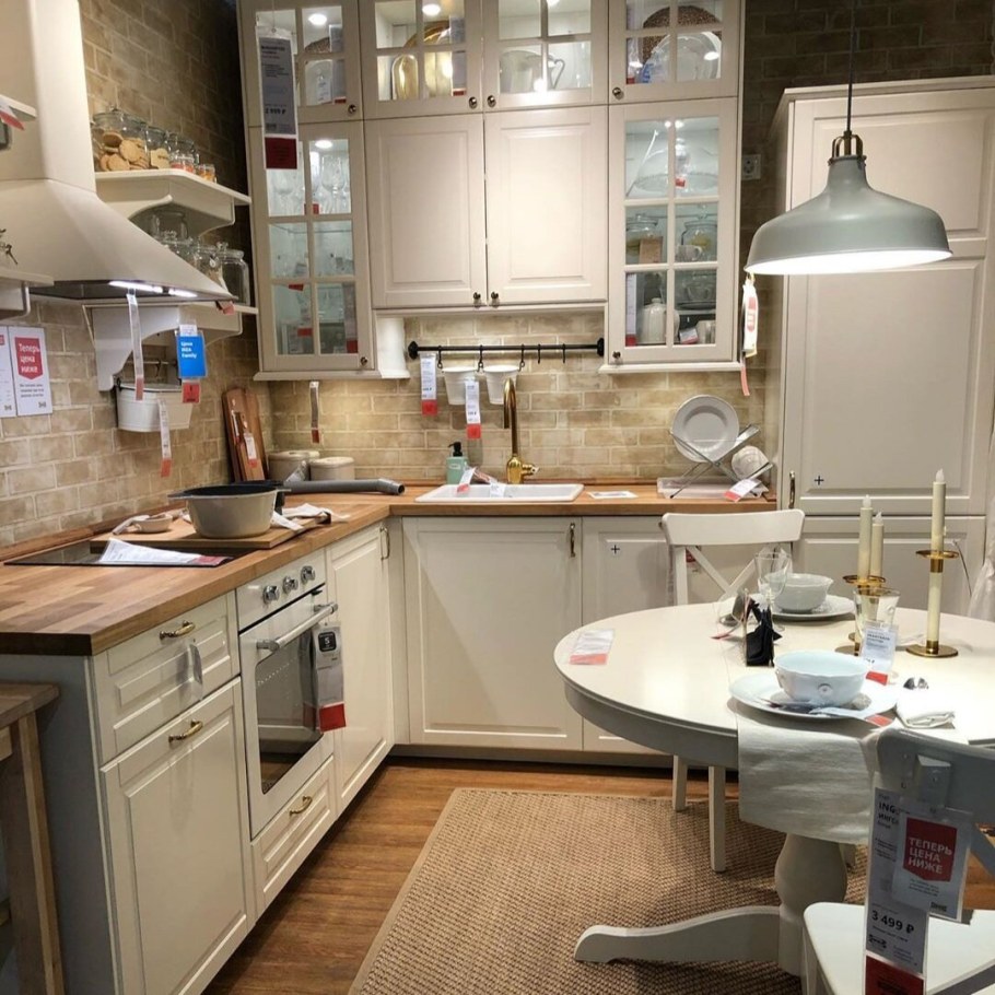 Кухня икеа серая лидинго