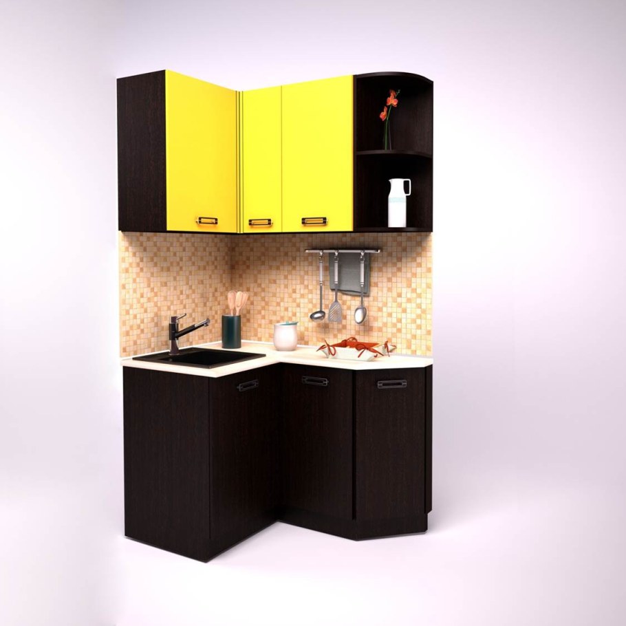 Угловые кухни для маленькой кухни