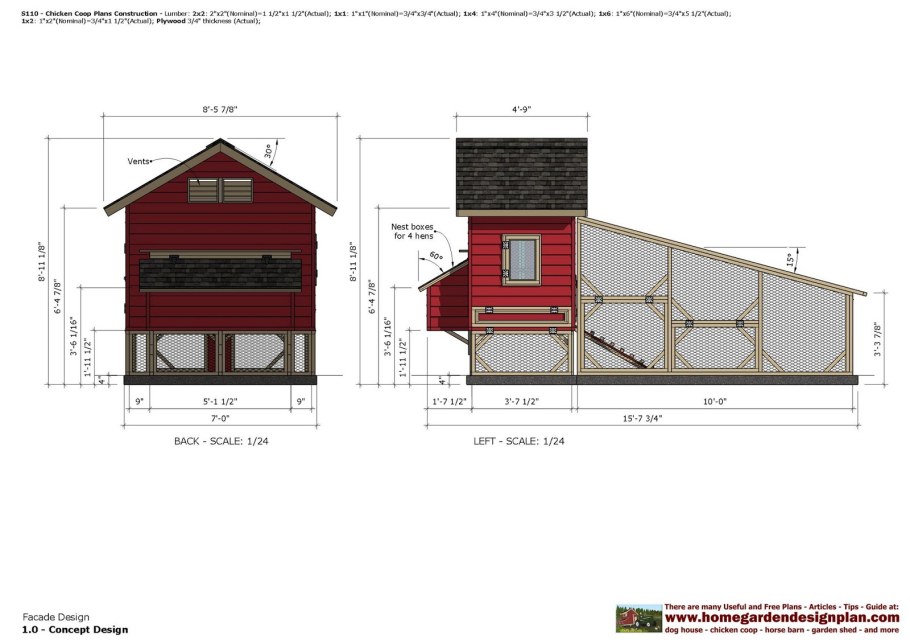 План курятника на 20 кур