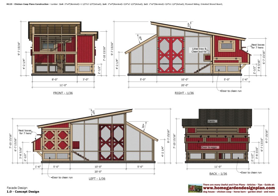 План курятника на 20 кур несушек