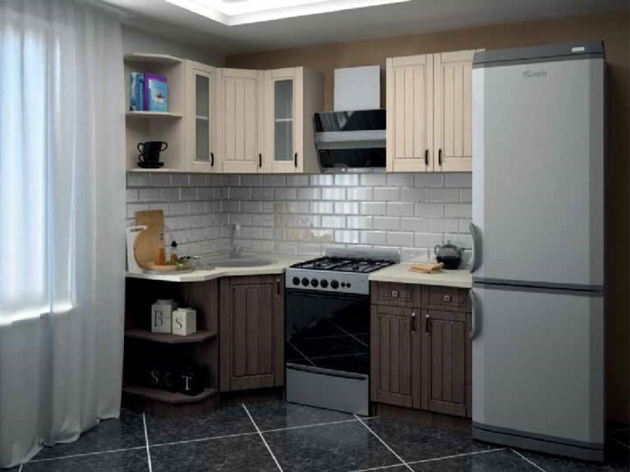 Маленький угловой кухонный гарнитур