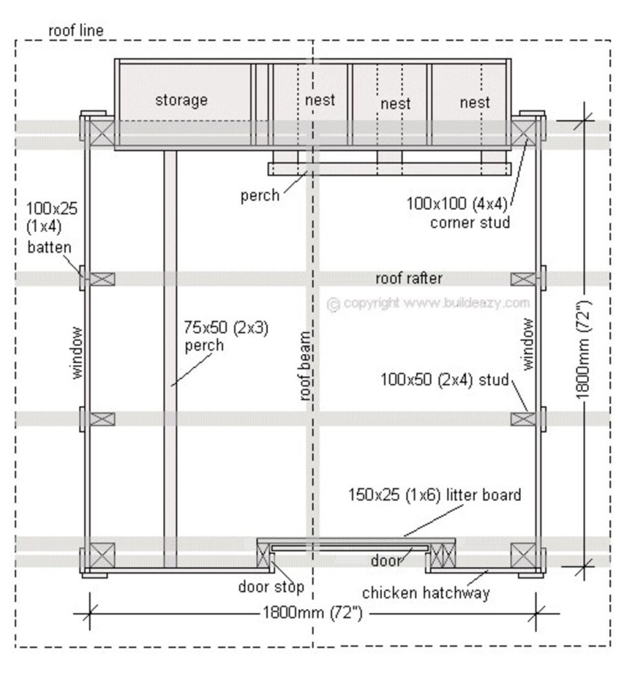 Проект курятника на 20 кур чертежи