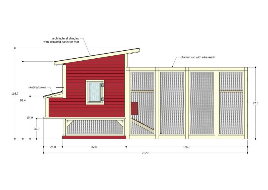 План курятника на 10 кур несушек