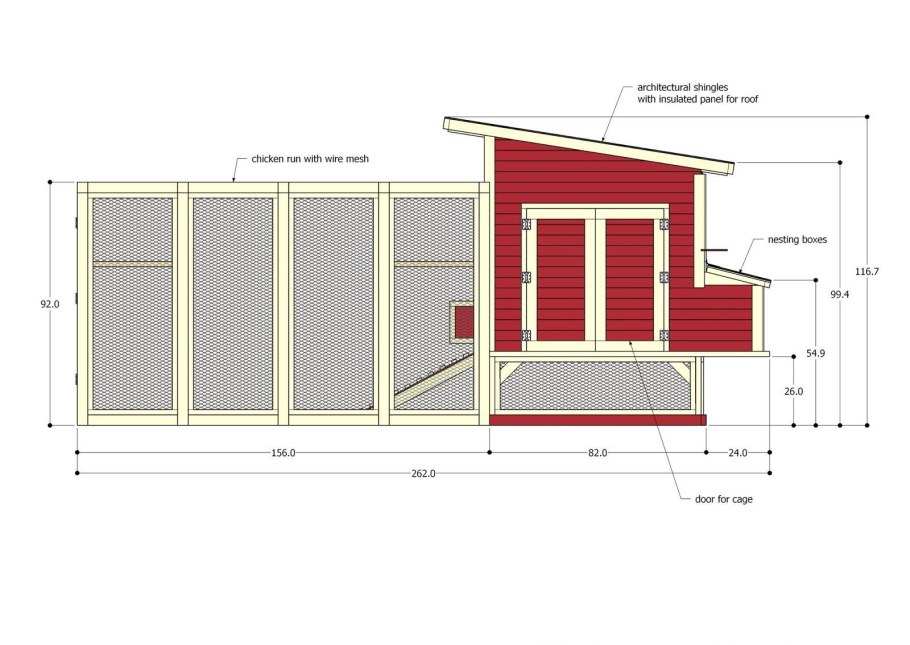 Планировка курятника на 20 кур