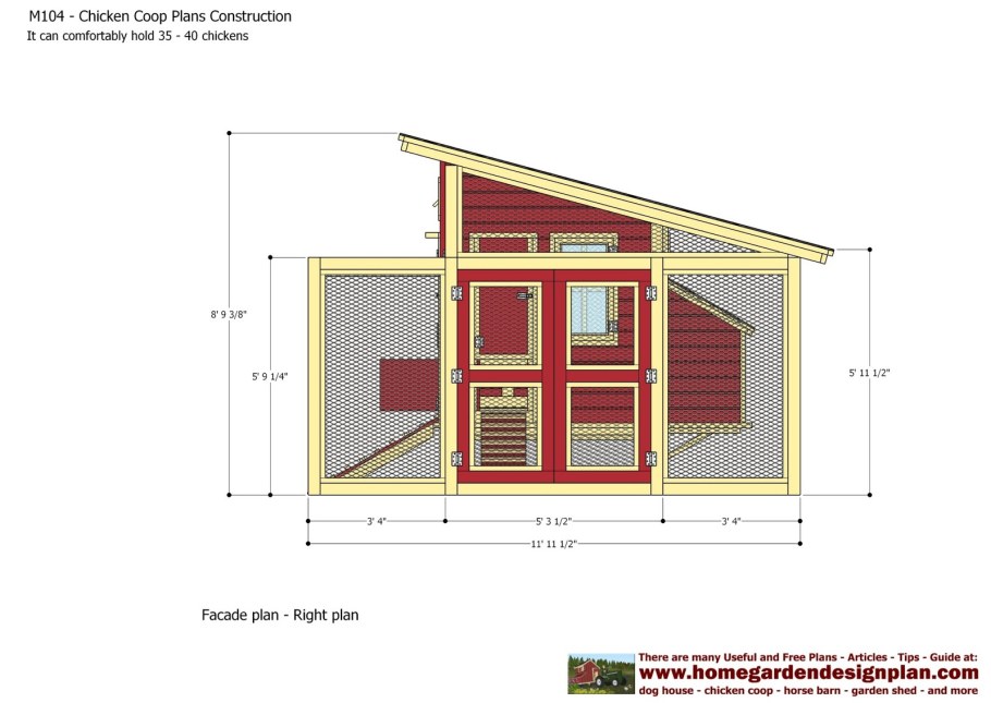 Планировка курятника на 20 кур несушек