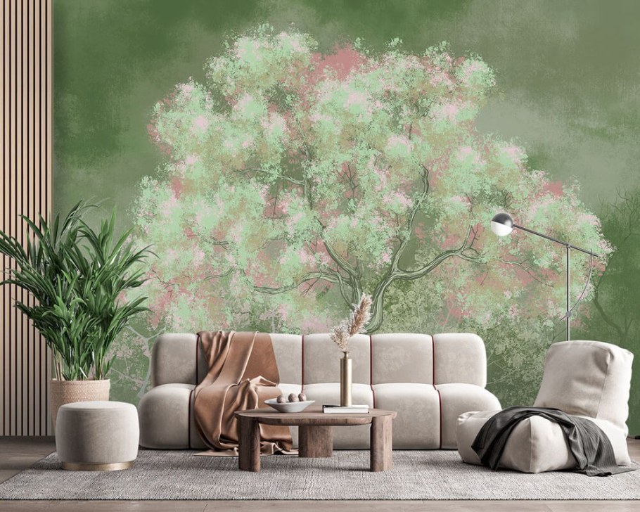 Фотообои дерево с чем сочетается