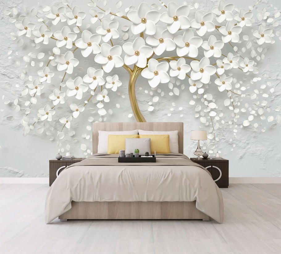 Фотообои 3д для стен в спальню