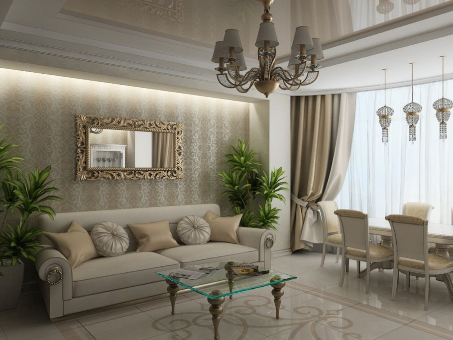 Гостиная в классическом стиле