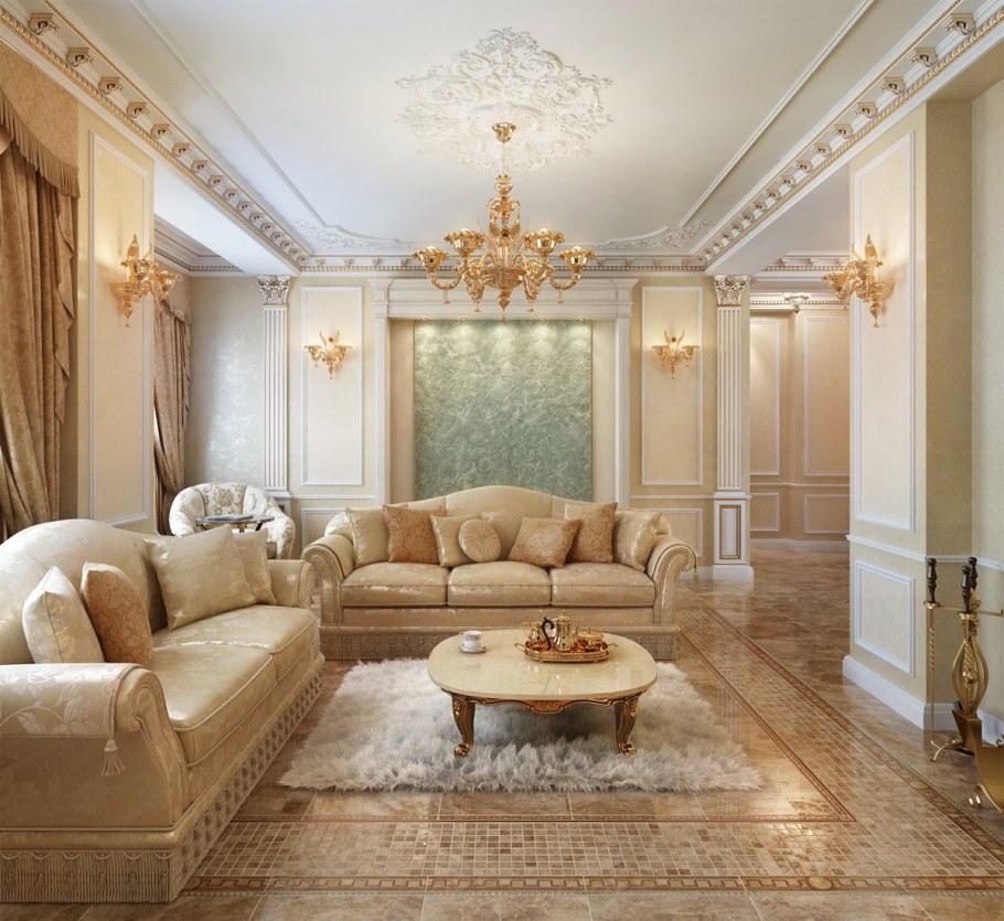 Гостиная в классическом стил