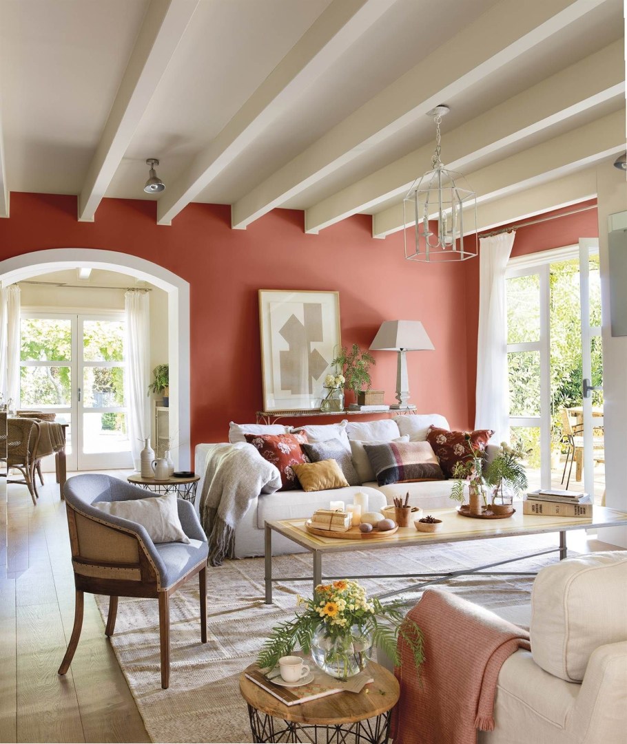 Терракотовый цвет в интерьере