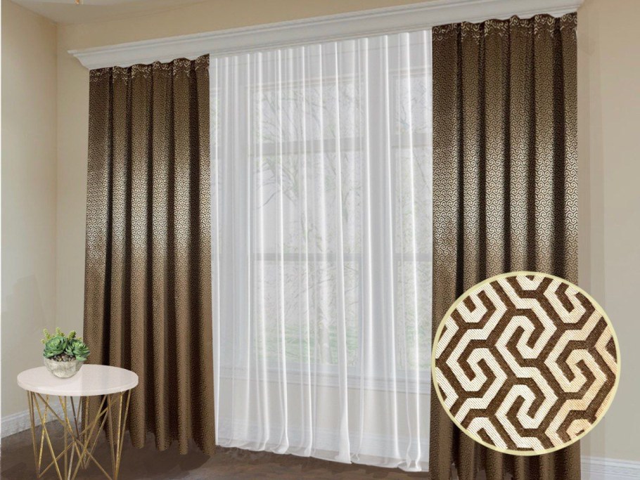 Шторы жаккардовые из полиэстера