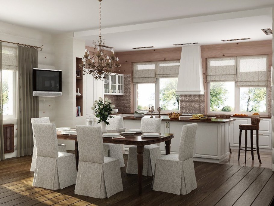 Кухня с выходом на терасс