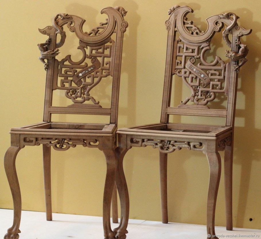 Трон ярла стул резьба