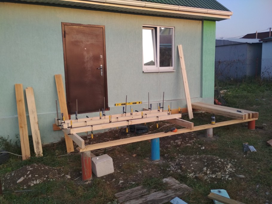 Фундамент для террасы к дому