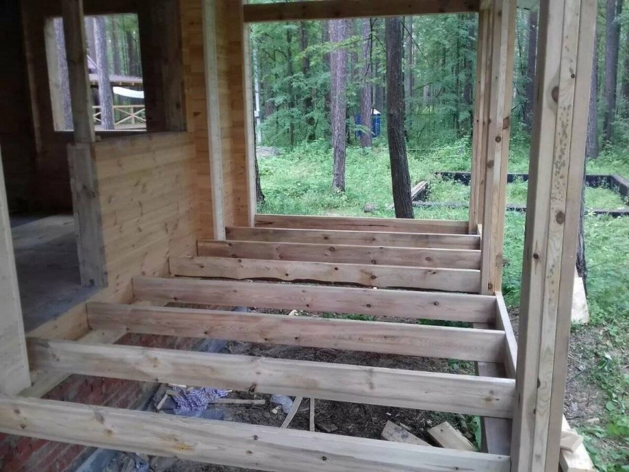 Каркасная веранда