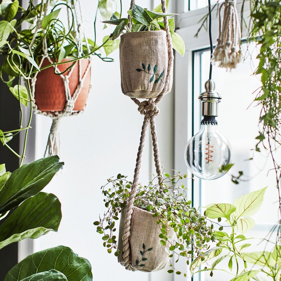 Икеа кашпо для цветов подвесное