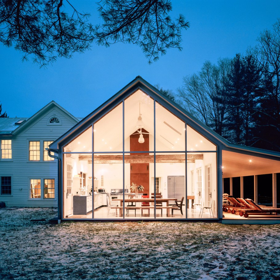 Одноэтажный дом в скандинавском фахверк