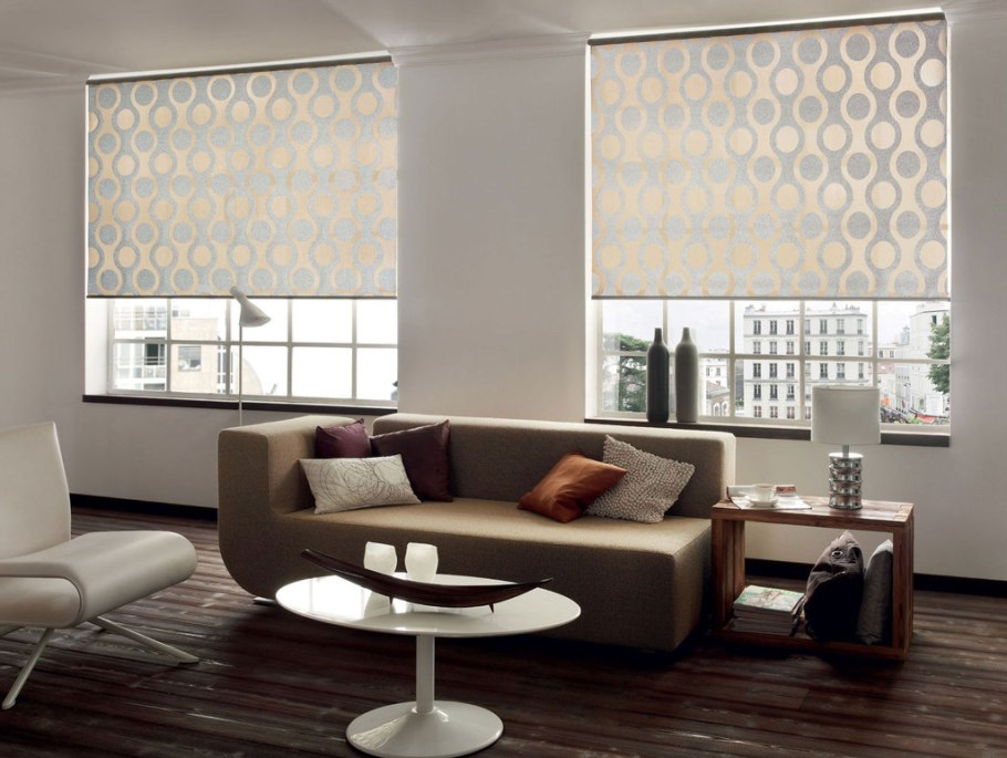 Рулонные шторы вмгостинной