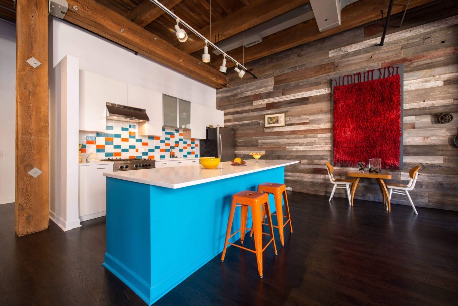 Ламинат на стену в кухне