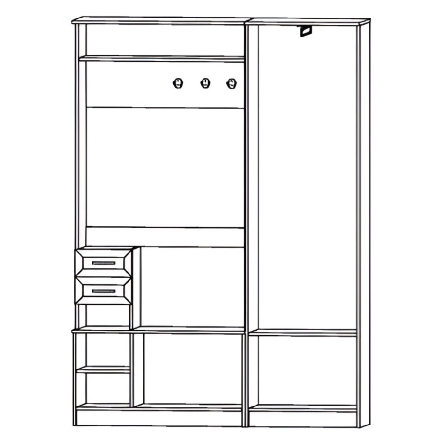 Прихожая "София-2" (ЦРК. Соф.02) Анкор темный/Анкор белый