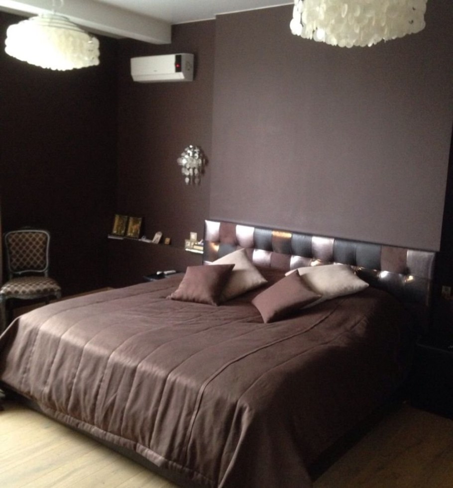 Спальня в шоколадных тонах