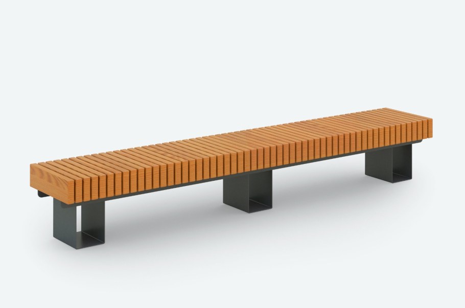 Скамья дуга прямая со спинкой