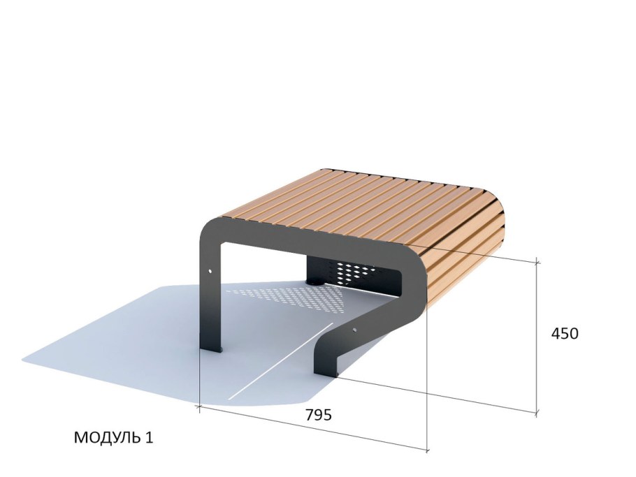 Скамья амфитеатр модуль 1