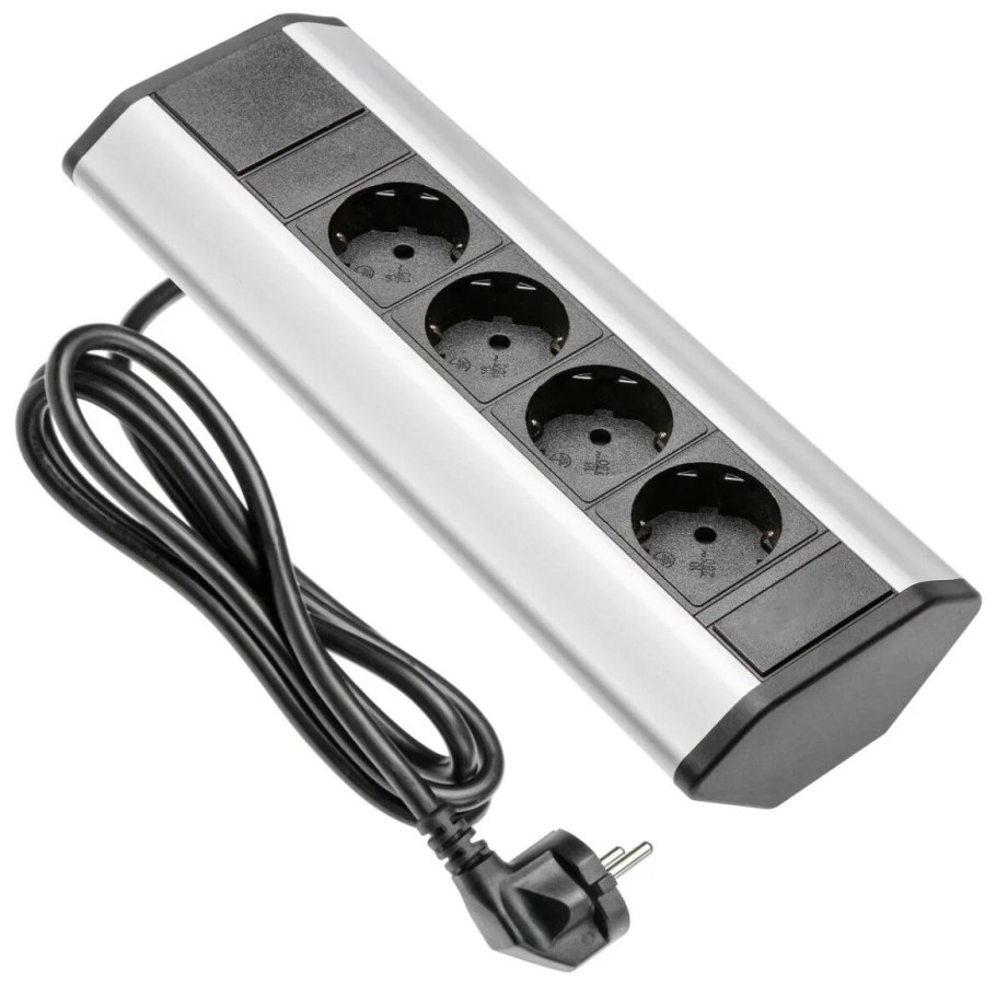 Блок врезной 2 розетки Schucko 2xusb черный с проводом