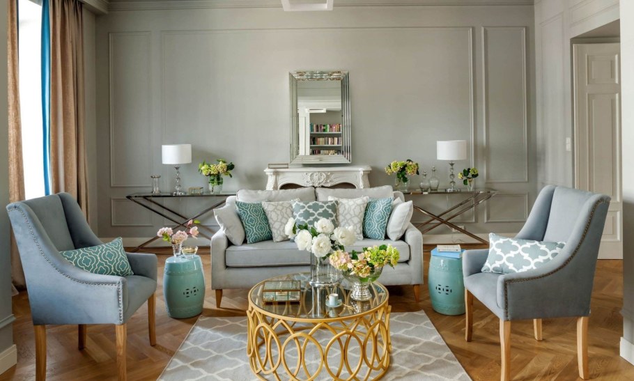 Сочетание цветов с золотом в интерьере