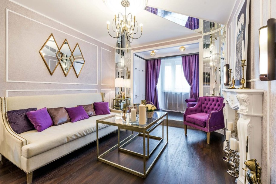 Гостиная Неоклассика 35м2