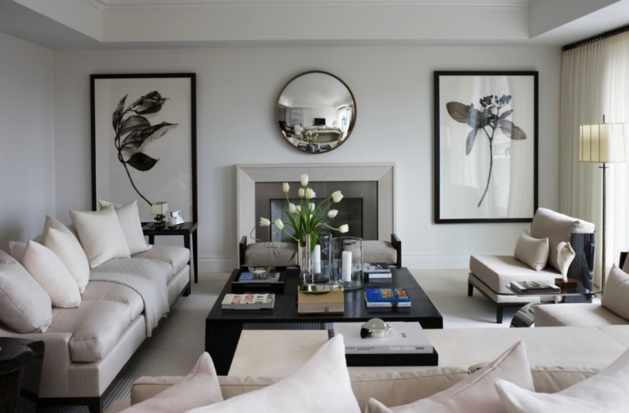 Декор стены в гостиной