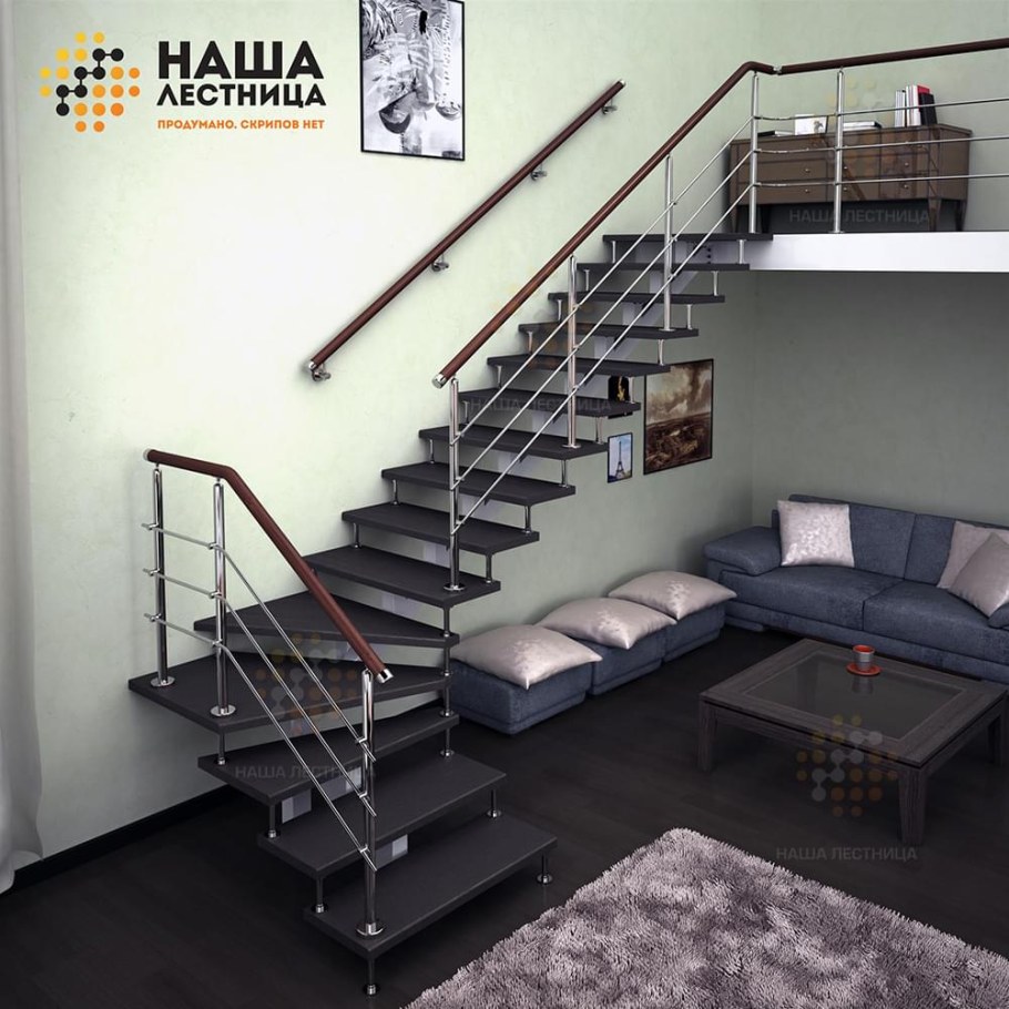 Лестница на 2 этаж на монокосоуре