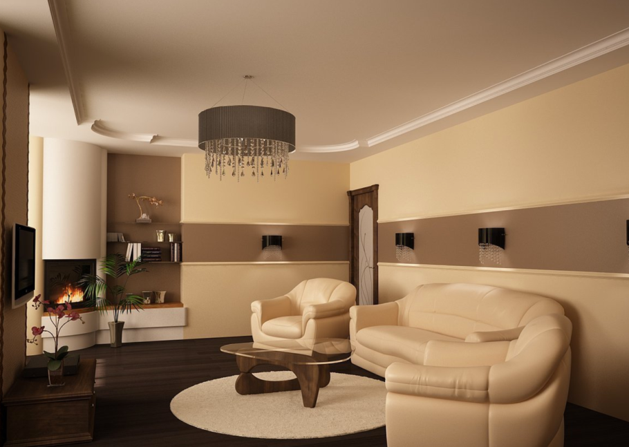 Кофейный цвет стен